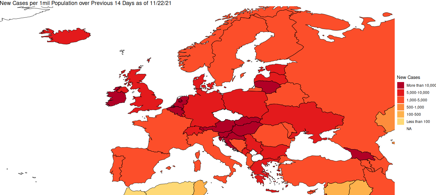 State of Europe, November 23, 2021